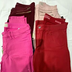 Guess by Marciano Vibrant Red and Pink Skinny Jeans
